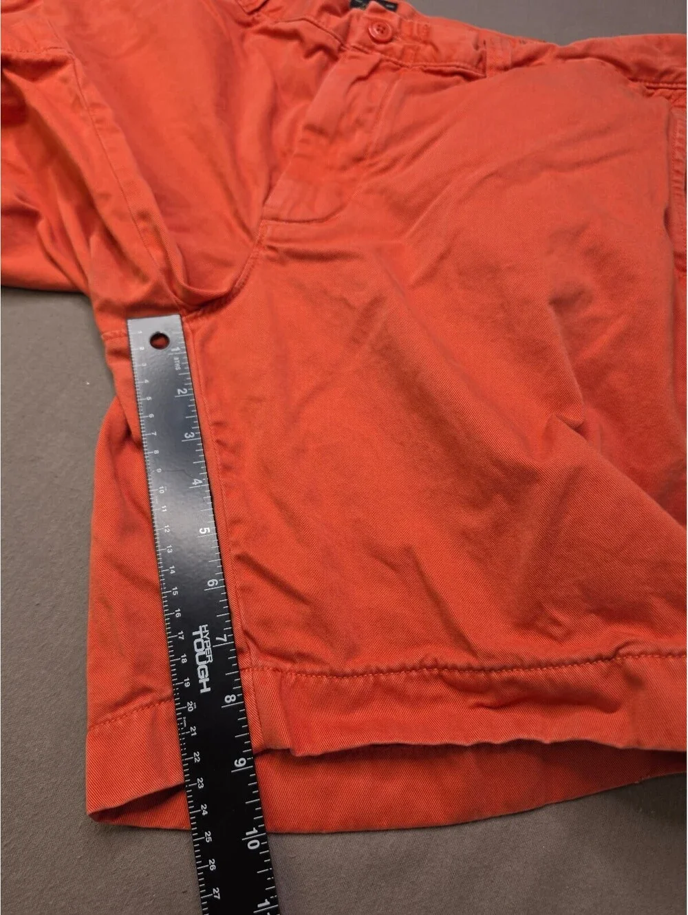 J.Crew Stanton Chino Shorts Mens 38 Coral Orange Garment Dyed Cotton Twill 9